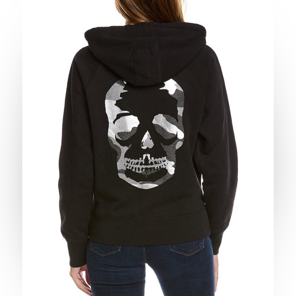ZADIG & VOLTAIRE CAMO SKULL HOODIE